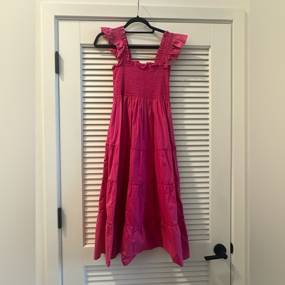 Hill House Pink Smocked Tiered Sundress